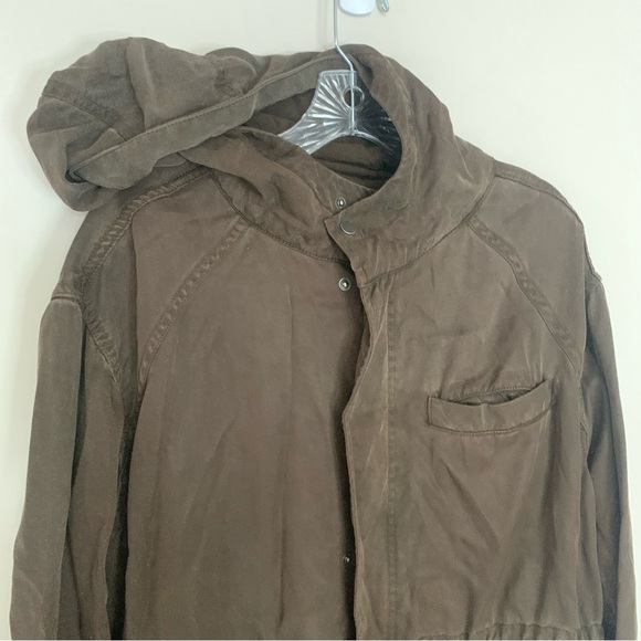 Aritzia Wilfred Free Anorak Style 100% Lyocell Hooded Coat L - Picture 9 of 10